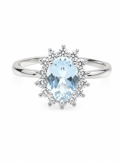 Anneau Davite & Delucchi Femme in Or blanc Acquamarina 1.10 Ct AAM000299 - AAM000299